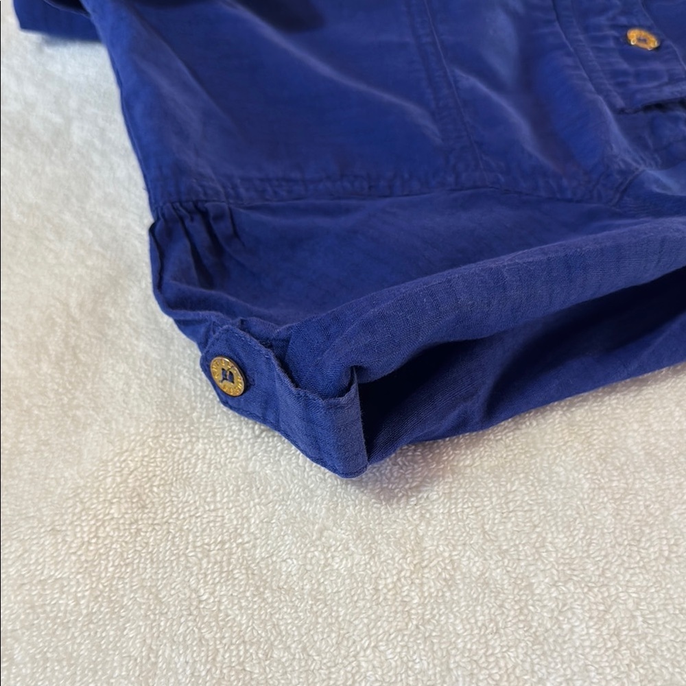 Blue Button-Up Women's Top - Picture 9 of 12